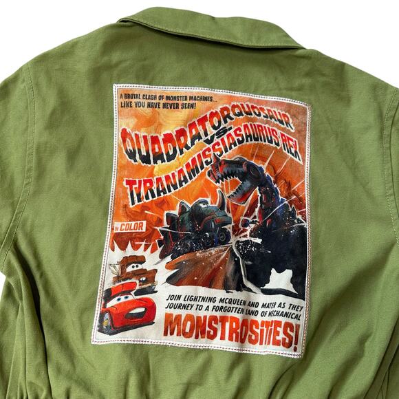 DISNEY CARS Lightning McQueen Dino Park Green Jumpsuit Size 9/10 Halloween - Picture 9 of 9